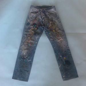 One-of-a-kind, hand-painted Levi’s.